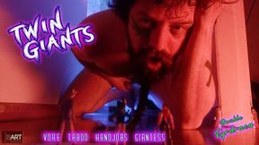 Twin Giants: Fire & Ice showing off and eating tiny people | HD 720p | Giantess - Vore - Feet