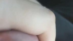 Chubby guy wanks monstrous manhood in public car and flashes it