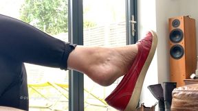 Red Flat Shoe Dangling - Part 3