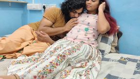 T Shirt and Skirt Hot Romantic Lip Lock in Bedroom Romance