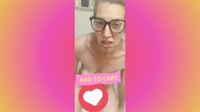 Grace Dickerson stuffs her pussy, with your big 9" BBC She stuffs her tight little pussy with her pretty purple panties and then sits on your big fat dick
