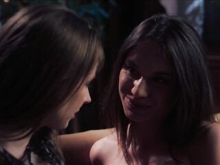 Excited stepdaughter caught watching porn by lesbo stepma
