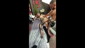 Amateur video with energetic Merryfun and Lily Lu from Dirty Dreaz