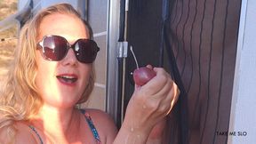 Outdoor and Public: Vacation Handjob with Ana Slo - TAKE ME SLO