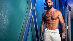 Hairy daddies Drew Sebastian and Jake Nicola fuck hard