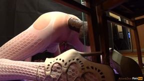 Three massive dildos wrecking my tight sissy ass