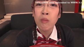 Pretty Japanese babe swallows lots of fucking babies!...