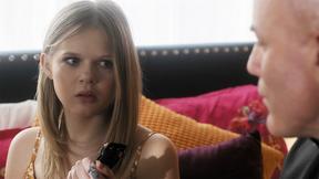 ”Protective step daddy takes off stepdaughters chastity belt for sex”