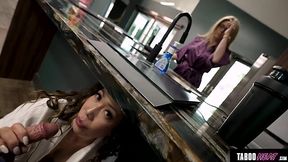 Sneaky stepmom Luke Longly wants to suck of her friend's stepson