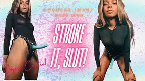 Stroke it For me Slut: Curvy Goddess Dominates With Strap-On in Living Room