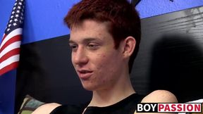 Cute horny twink Dennise likes stroking while on the phone