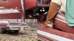 Been several weeks! REVVING in high brown boots!