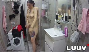 luuv. alice a tattooed beauty takes a shower with her boyfriend