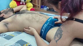 Hot Mallu Girl Kissing Boy's Full,body and Take Penis From Underwear