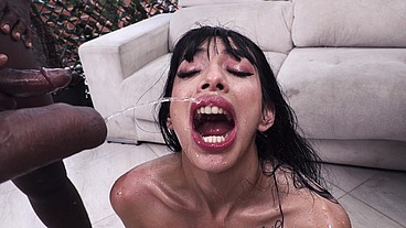 An intense DP for the hot MAILY PRESLY, DP, balls deep, intense anal, pissing