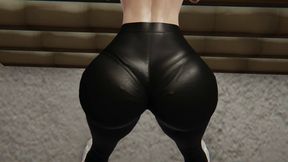 Gym Girl Anna in Leggings - Big Ass Spanking Until Red Fingering Close-Up, and Intense Pussy Licking Leading to a Squirt