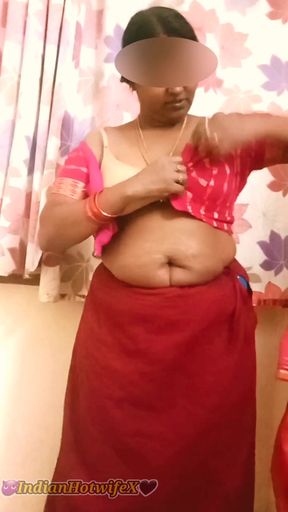 Tamil Horny BBW Wife Latha Nude Saree Tease &amp; Romance with Cuck Hubbys Friend!
