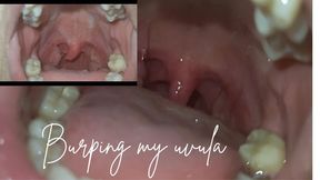 Burping my uvula in close-up