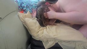 Babysitter's enormous lips get used as payment in French porn scene