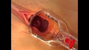 Jo  - EURO Solo Masturbation - All natural babe blonde sexy bicth you wanna fuck, milk squirt, speculum, closeups. Long Version