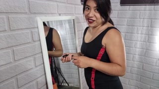 Latina Hotwife dresses sexy for her boss, tells me she'll fuck him &amp; asks for a CREMPIE before she l