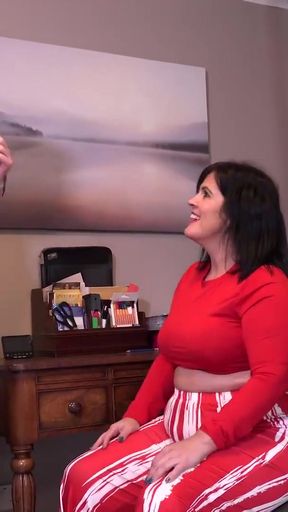 Unforgettable moment from &quot;AuntJudysXXX - BBW Boss Lady Montse Swinger Gets Caught Masturbating at the Office&quot;