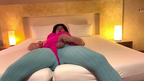 Yoga Pants with Swimdress in the Bedroom