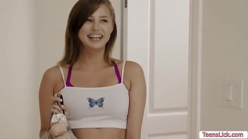 Two stunning lesbian fuck each other using strap on