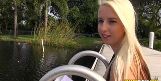 Blonde teen picked up and gets POV fucked