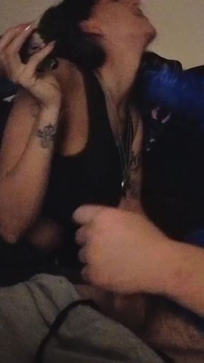 Bratty Submissive Melody Sucks Big White Cock of Her Master Stepdaddy Kyle