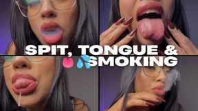 Lips Smoking Spit: Kisses Nails Tongue Faces Goddess POV