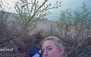Summer Adventure - We Fucked Out Twice on a Public Beach (and got caught) - MiraDavid POV