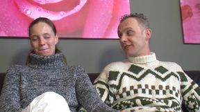 Horny Woman Sucks Two Cocks Alternately