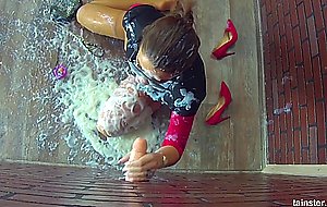 Bad ass chick vany ully bespattered with cum