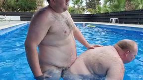 Stepson Fucks His Stepdaddy in Swimming Pool
