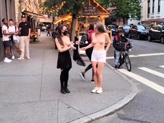 Shy Goth Exhib's Daring Outdoor Walk and Top Change in