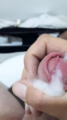 Uncircumcised penis comes