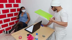 Bad instincts!! The boss subdues her employee and ends up fucking him in the office.