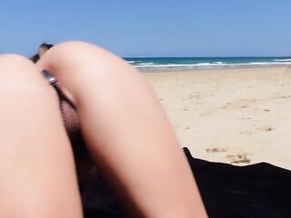 SecretCrush4K - Cum inside me on Public Beach with FREUTOY