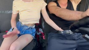Driver Destroys Petite Blonde Stranger Pussy Spanks Cum Gush Choke