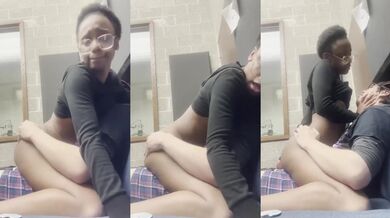 Teen’s wet pussy screams while riding older man’s thick cock in office cowgirl