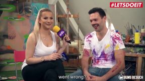 Wild Vicky Gets Painted and Fucked by Artist in Hardcore Reality Scene