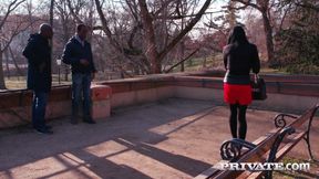 Adelle Sabelle celebrates her recent divorce with a wild interracial threesome!