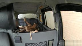 Nasty gold digger footjobs and gets nailed by horny driver