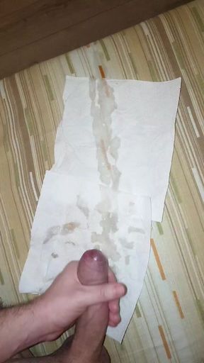 Huge cumshot on some tissues