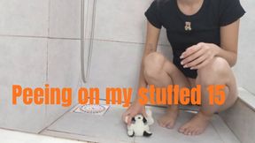 Peeing on my stuffed 15