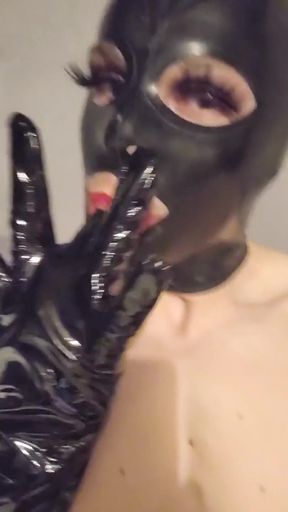 Pvc gloves, skirt, boots - fetish.  Your hooked aren't you, tell Mistress Jessica how hot your getting.