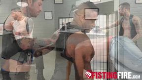 Tattooed Micah Martinez loves being doubled dick and deeply fisted by the hunks