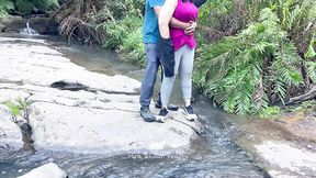 Indian honeywhore gets ravaged raw by her beastly boyfriend on the river rocks