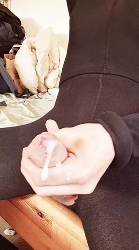 cumshot cum leggings orgasm cumshot